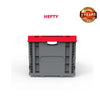 Hefty Multi-Purpose Folding Plastic Storage Crate Foldable Basket with top cover 25kg -FREE GIFT -BA002