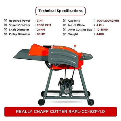 Really Agritech Chaffcutter With Motor RAPL-CC-9ZP-1.0