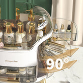 Multi-Layer Plastic Makeup Dresser Organizer with Integrated Drawers
