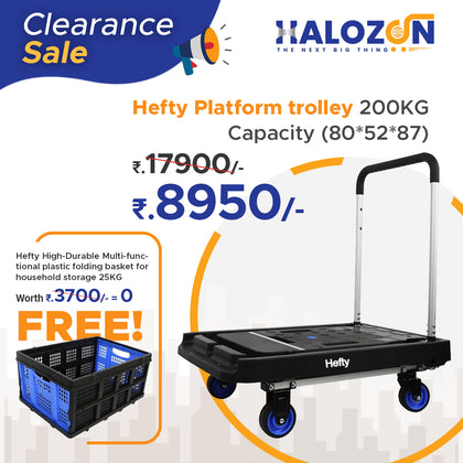 Hefty - Platform trolley - 200KG Capacity (80*52*87) - FREE GIFT - (BA002)