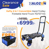 Hefty 2 In 1 Convertible Hand Trolley  Foldable Hand Truck 70/137 KG - FREE GIFT- (BA002)