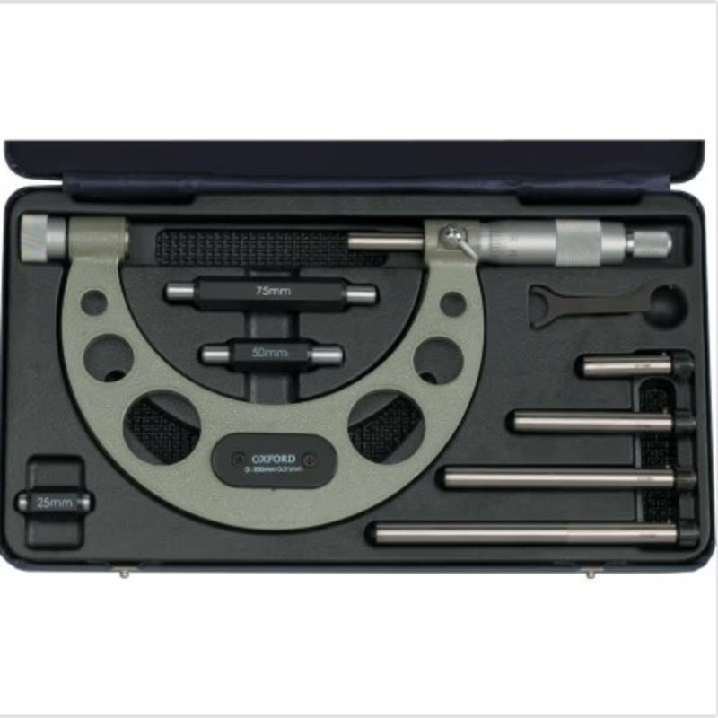 Oxford 0-100mm Interchangeable Anvil Micrometer