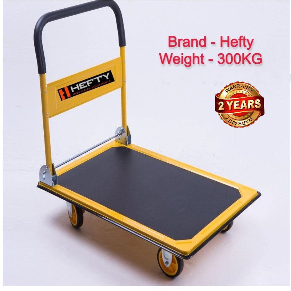 Hefty Foldable platform hand push truck hand carts & trolleys 300Kg
