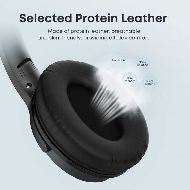 Earmuffs Foldable design comfortable wireless wired available bluetooth v5.0 headsets headphones with ANC