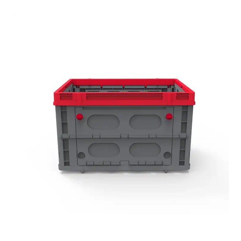 Hefty Multi-Purpose Folding Plastic Storage Crate Foldable Basket with top cover 25kg
