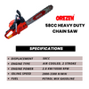 Orezen 58cc Air Cooled 2 Stroke Engine Chain Saw With 18 Bar Chain