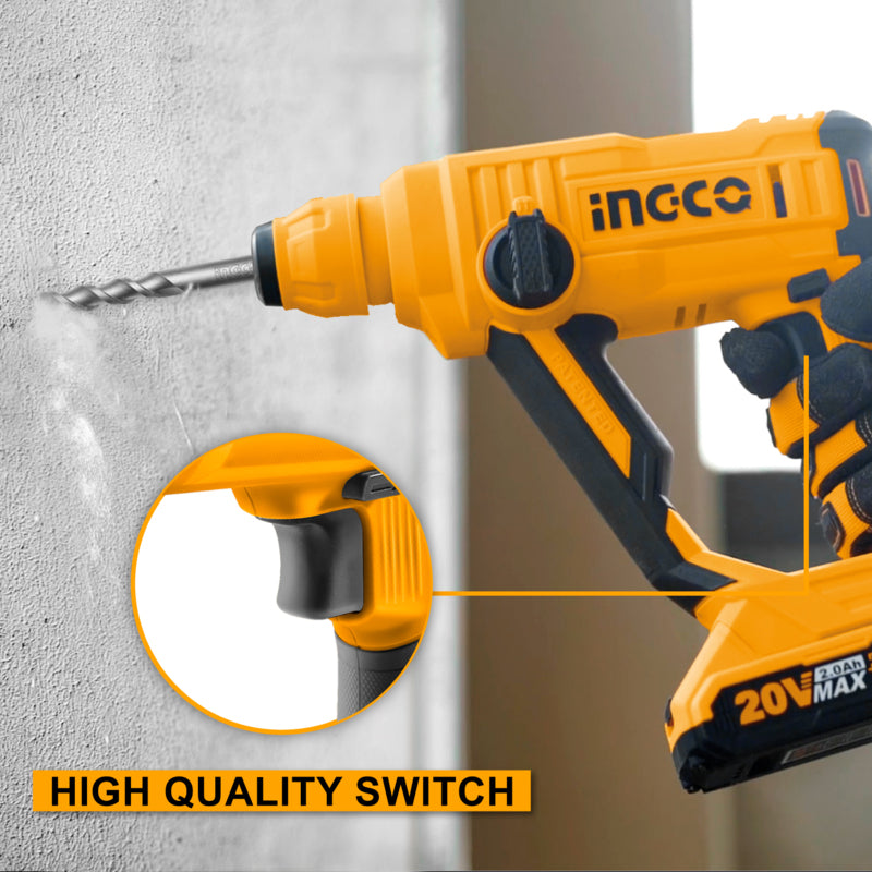 INGCO Cordless Rotary Hammer Drill