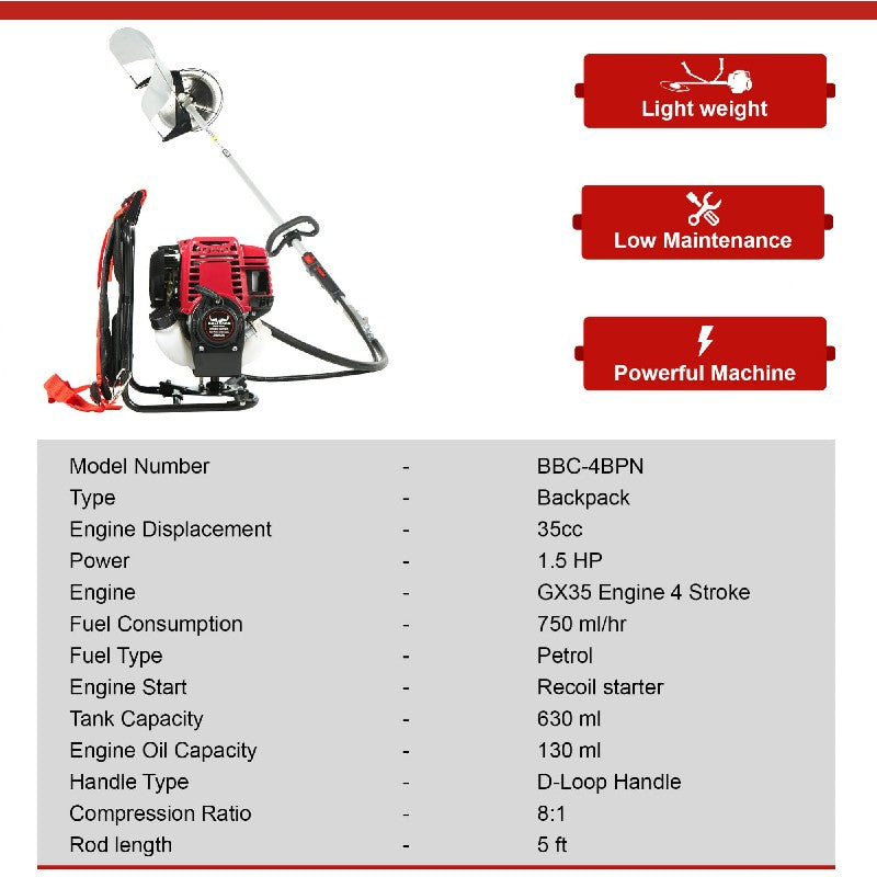 Balwaan Back Pack Bx 35b Brush Cutter Bbc-4bpn -Eco