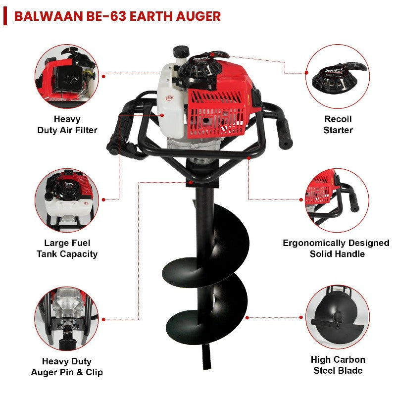 Balwaan Be-63 Earth Auger Without Bit