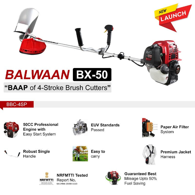 Balwaan Side Pack Bx 50 Brush Cutter Bbc-4spn -Pro