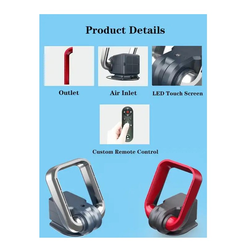 Horizon air purifier fan hot and cold filter desktop wall mounted remotely controlled wall bladeless fan