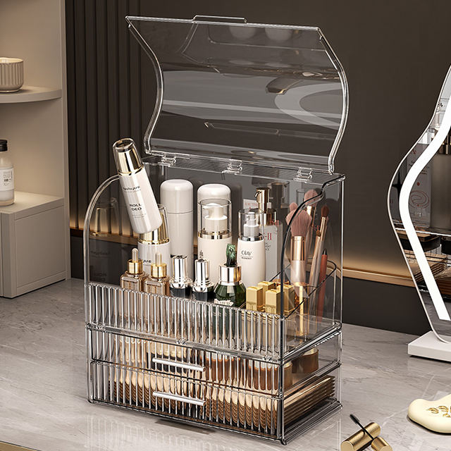 The Ultimate High-Clarity Cosmetic Showcase: 360° Visibility Case