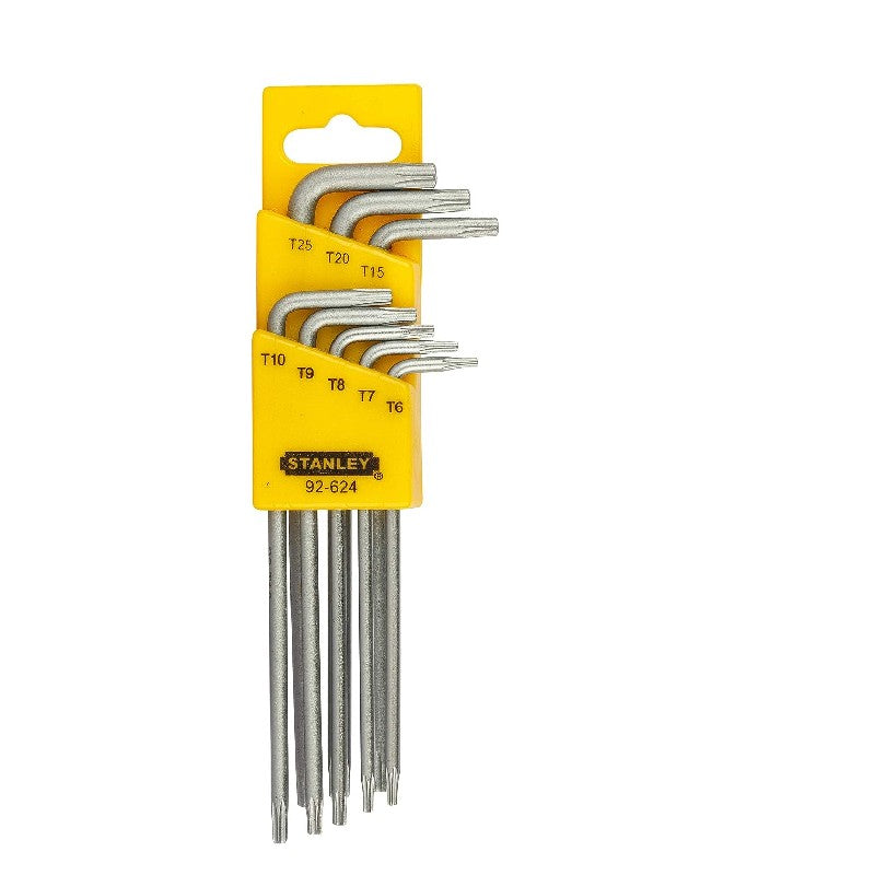 Stanley Long L-Type Tamper Proof Toxy Hex Key 8 Pcs Set 92-624