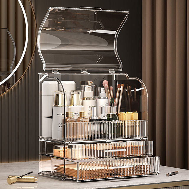 The Ultimate High-Clarity Cosmetic Showcase: 360° Visibility Case