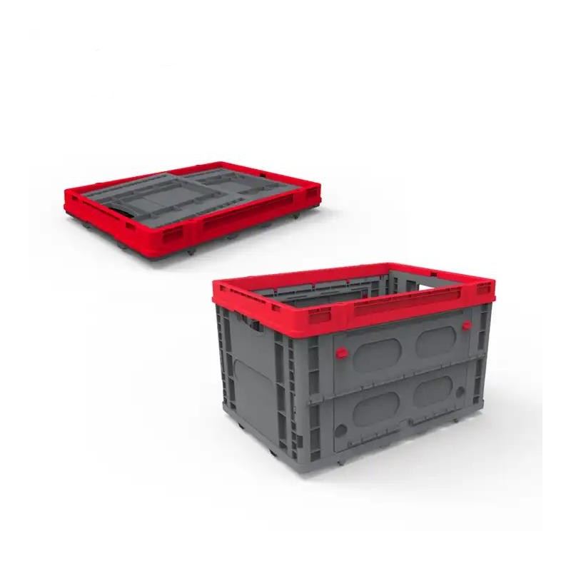 Hefty Multi-Purpose Folding Plastic Storage Crate Foldable Basket with top cover 25kg