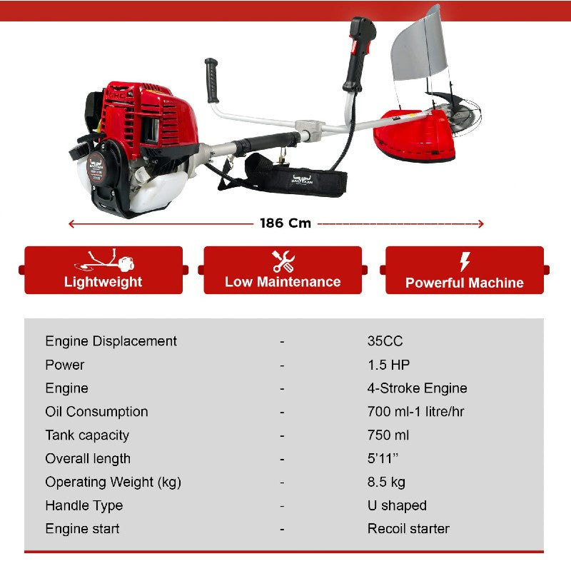 Balwaan Side Pack Bx 35 Brush Cutter Bbc-4spn -Eco