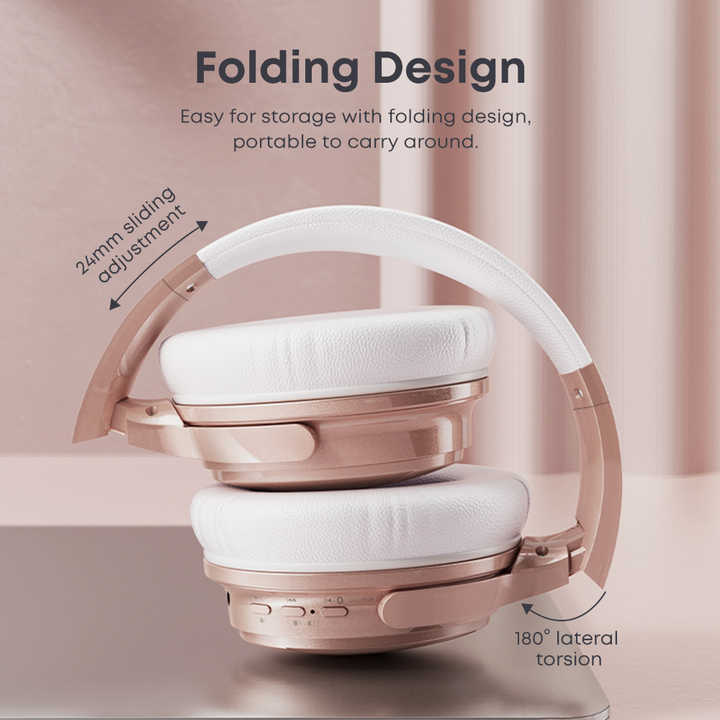 Earmuffs Foldable design comfortable wireless wired available bluetooth v5.0 headsets headphones with ANC