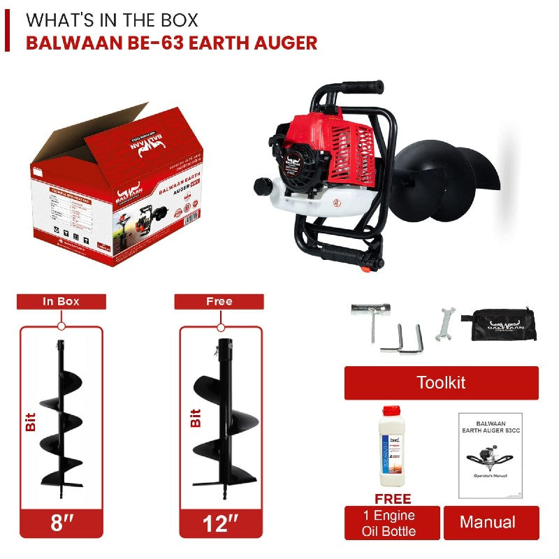 Balwaan Be-63 Earth Auger Without Bit