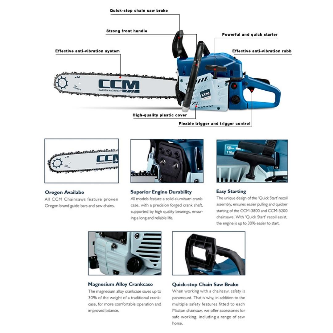 Orezen Ccm Heavy Duty 58cc Air Cooled 2 Stroke Engine Chain Saw With 18 Bar Chain