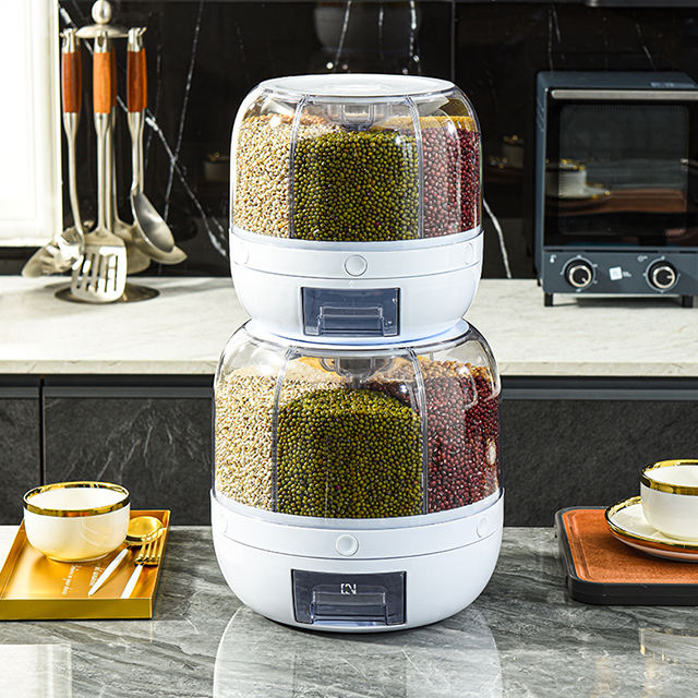 Modern Large-Capacity Dry Food Storage Container 360° Rotating