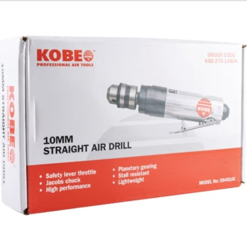 Kobe Red Line DS4510l Air Drill Air 4500rpm Keyed 1to10mm 1/4 In 336w