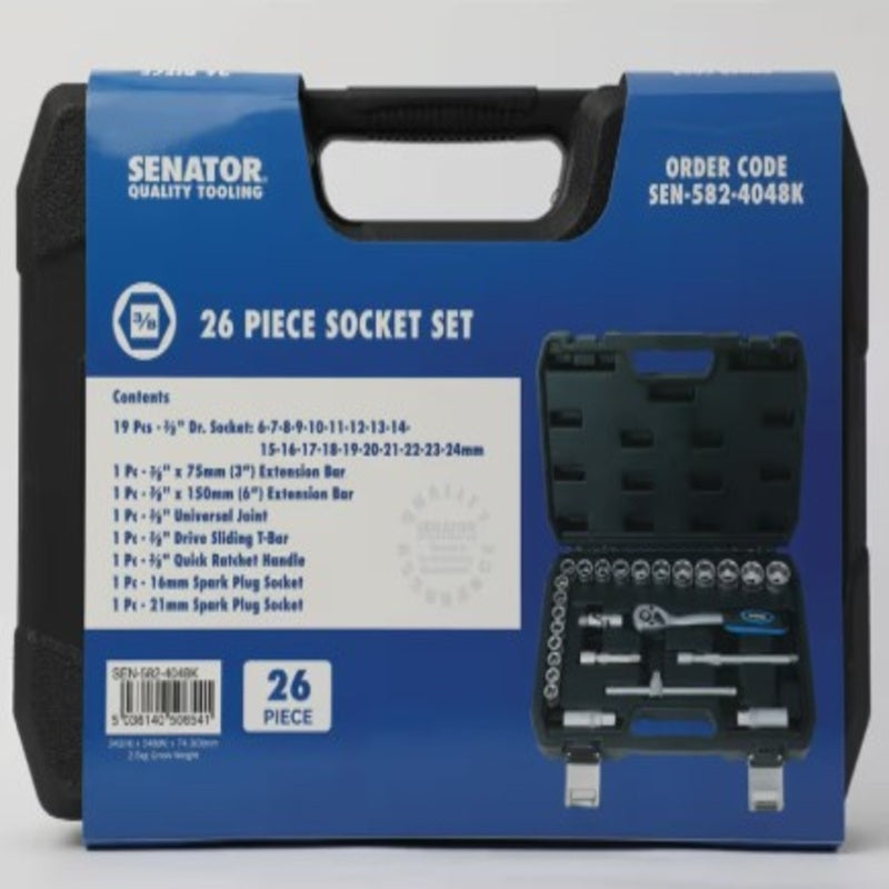 Senator 3/8 DR Socket Set (26-Pc)