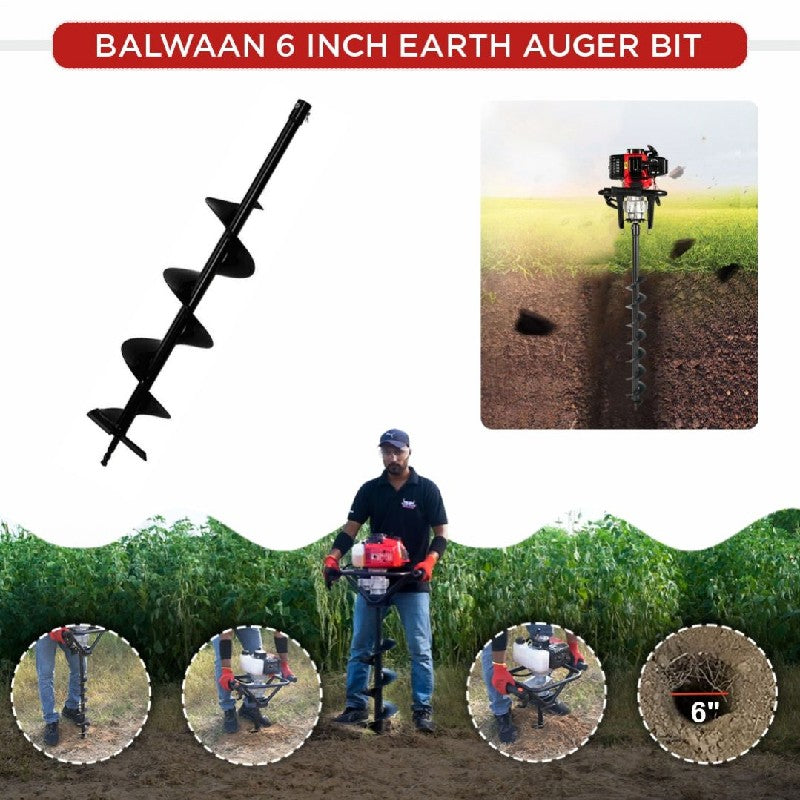Balwaan Earth Auger Bit 6 Inch