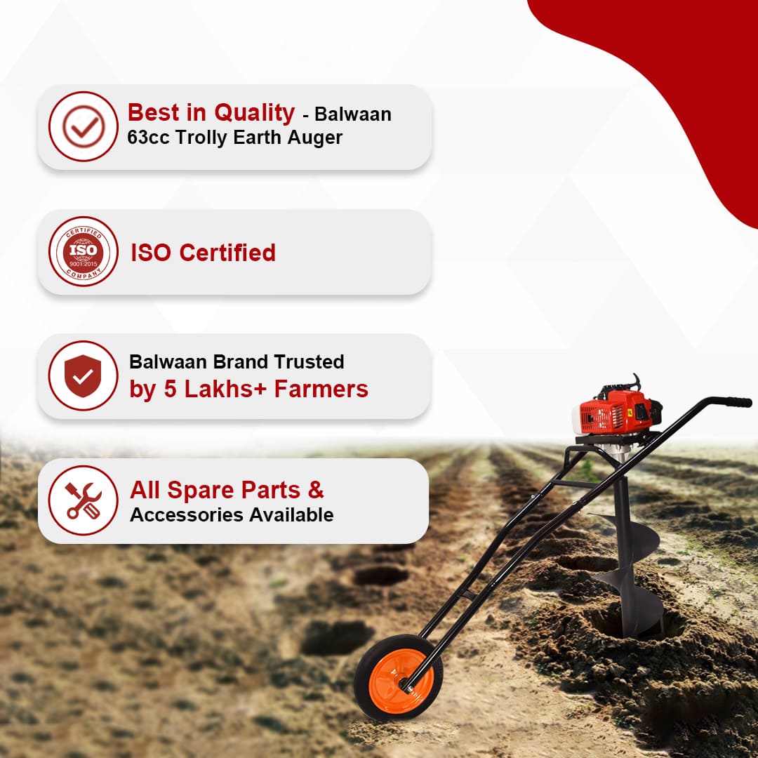 Balwaan Trolly Earth Auger 63cc