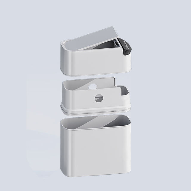 Waterproof Small Electric Trash Can: 15L Slim Motion Sensor Bin for Bedroom & Toilet