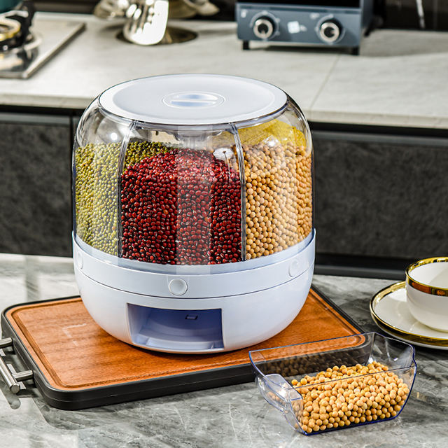 Modern Large-Capacity Dry Food Storage Container 360° Rotating