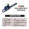 Orezen Sharp 58cc Air Cooled 2 Stroke Engine Chain Saw With 18 Bar Chain