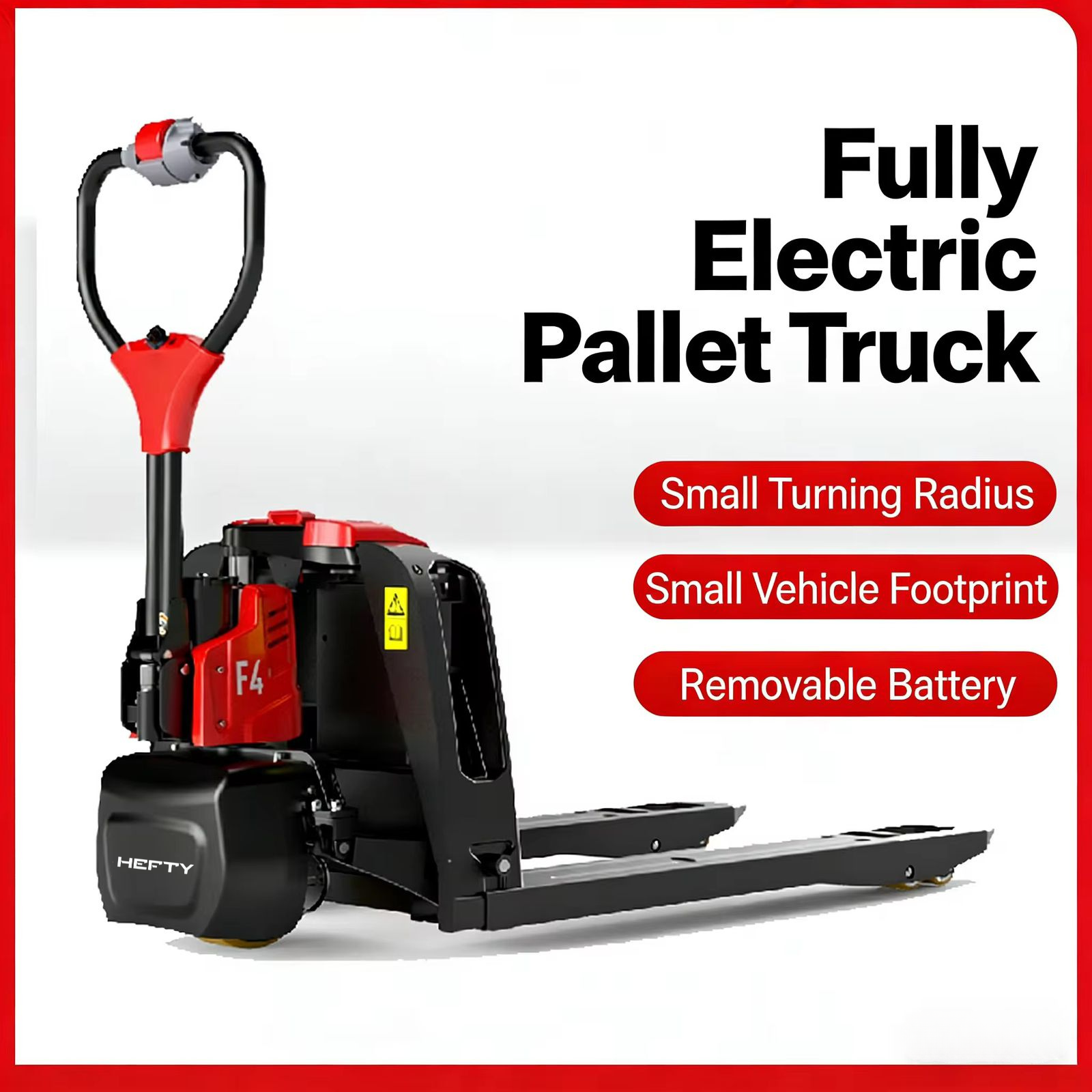 Hefty Heavy-Duty Electric Pallet Truck