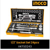 Ingco 24 Pcs 1/2 Socket Set