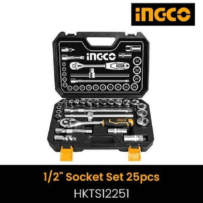 Ingco 25 Pcs 1/2 Socket Set