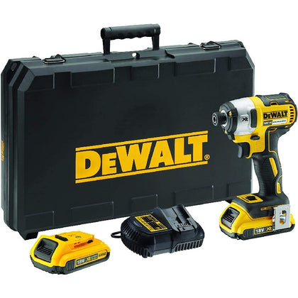 Dewalt 18V, 2.0Ah, 6.35mm, 3 Speed Impact Driver, Brushless (DCF887D2-QW)