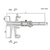 Insize Digital Long Jaw Inside Groove Caliper - 1176