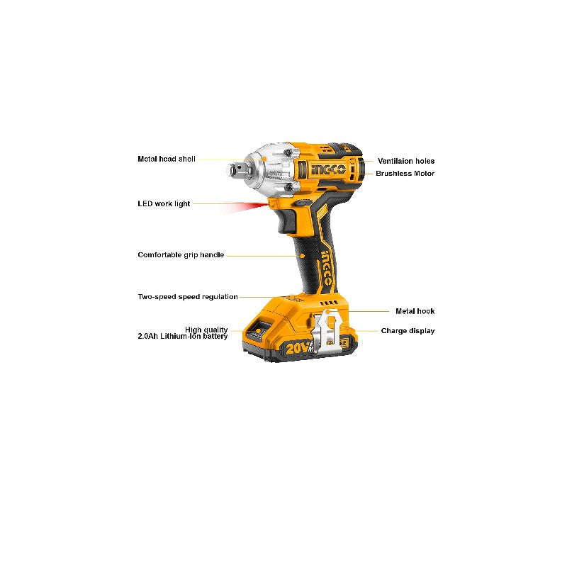Ingco Lithium-Ion impact wrench