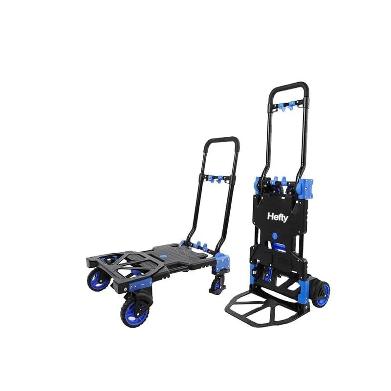 Hefty 2 In 1 Convertible Hand Trolley  Foldable Hand Truck 70/137 KG