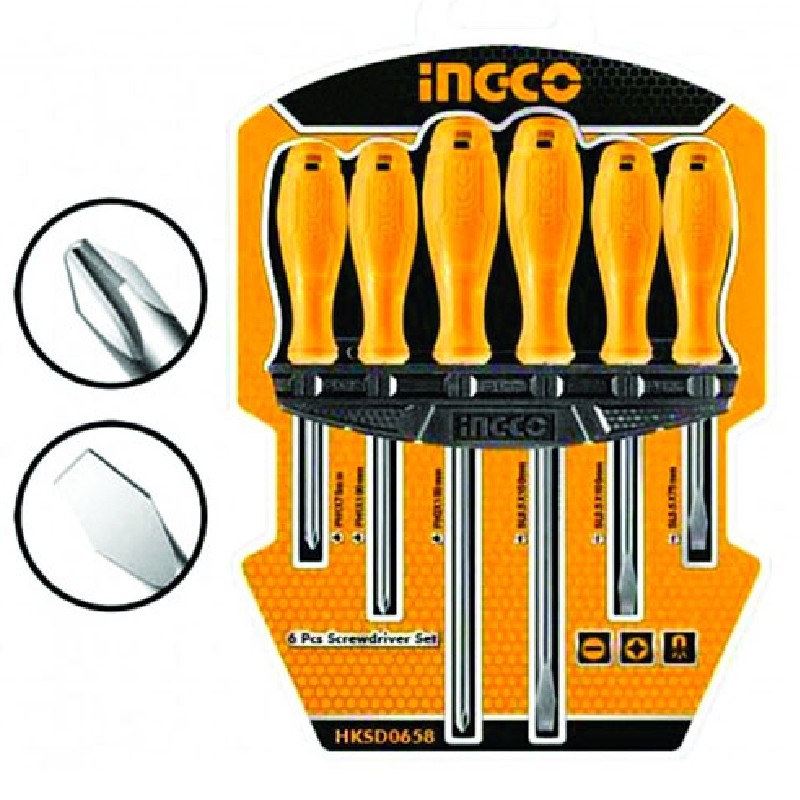 Ingco 6 Pcs Screwdriver Set