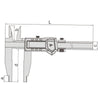 Insize Digital Vernier Caliper (Long Range With Upper Jaw) - 1136