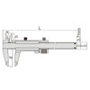 Insize Plain Vernier Caliper With Fine Adjustment - 1233