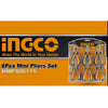 Ingco 6 Pcs Mini Pliers Set