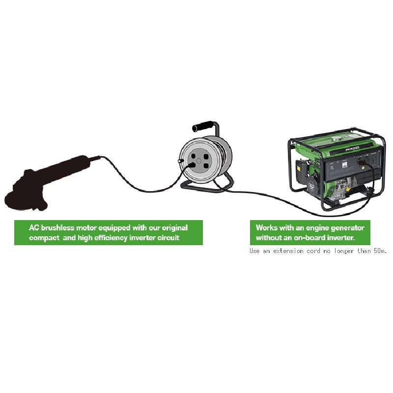 Hikoki 100mm (4") Electronic Disc Grinder with Brushless Motor G10VES9Z