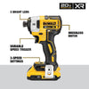 Dewalt 18V, 2.0Ah, 6.35mm, 3 Speed Impact Driver, Brushless (DCF887D2-QW)