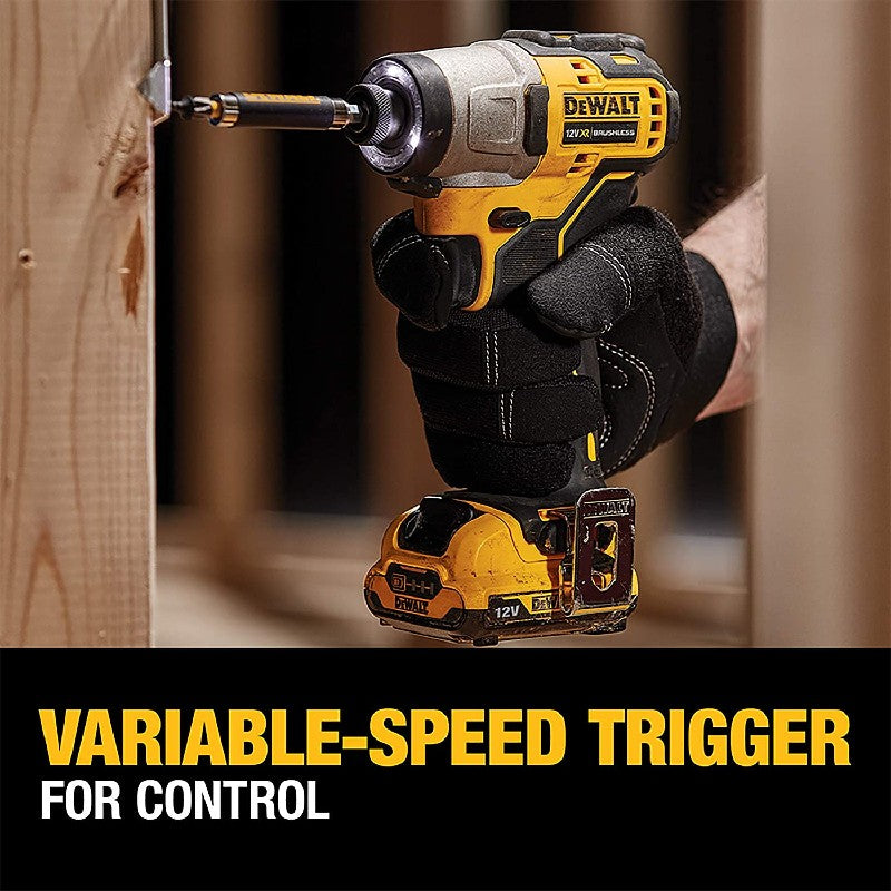 Dewalt 12V, Brushless Compact Impact Driver (DCF801D2-QW)