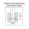 Insize Digital Long Jaw Inside Groove Caliper - 1176