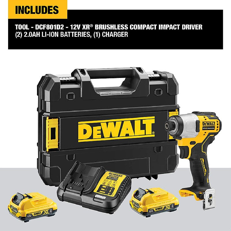Dewalt 12V Li Ion Brushless Compact Screwdriver (DCF601D2-QW)